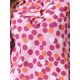 thumbnail image 5 of Blusa de manga larga con cuello de volantes para mujeres INSPIRE CHIC, Día de San Valentín, XS, rosa claro con puntos, 5 of 6