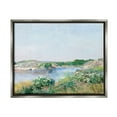 thumbnail image 3 of Stupell Industries Rocky Shore Flower Bushes Ocean Inlet Scene Painting Luster Gray Floating Framed Canvas Print Wall Art, Design by Lettered and Lined, 3 of 5