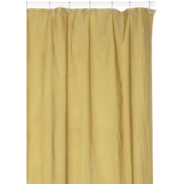 Heavy Duty Shower Curtain Liner Mildew Resistant Gold