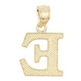 thumbnail image 2 of 10k Real Solid Gold Two Tone E Initial Pendant with Diamond Cut Finish, Available in Different Letters Personalized Letter Jewelry Gifts for Her with 18 Inch Gold Chain, 2 of 6