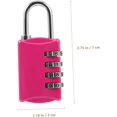 thumbnail image 2 of 3pcs 4 Password Locks Shackle Locker Lock for Locker Padlock Sports Locker Pad Lock Portable Outdoor Combination Lock Gym Locker Lock Backpack Lock Heavy Zinc Alloy, 2 of 5
