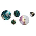 thumbnail image 2 of Designart "Turquoise-Tinted Geode Abstraction II" Abstract Marble Metal Wall Art Set of 5 Piece, 2 of 5