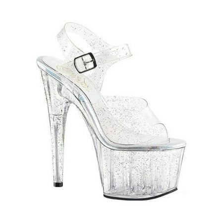 - Women's Pleaser Adore 708MMG Ankle-Strap Platform Sandal