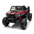 thumbnail image 3 of TOBBI 12V off-Road Kids Ride on UTV Truck Car W/ LED Lights, Music, Horn, Battery Powered, Red + Black, 3 of 8