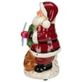 thumbnail image 3 of 10.25" LED Musical Indoor Santa Tabletop Christmas Wreath Fan Figurine, 3 of 4