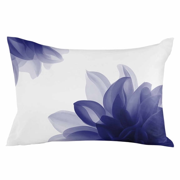 Blue Bohemian Throw Pillow Cover 20 x 30 Inch Decorative Pillow Cover Boho Modern Floral Abstract Ombre White Lumbar Pillowcase Seasonal Rectangle Cushion Case for Couch Sofa Bed Living Room