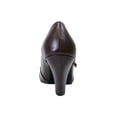 thumbnail image 4 of PEERAGE Isabel Women Extra Wide Width Square Toe T-Strap with Buckle Dress Pump BROWN 10.5, 4 of 6