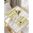 thumbnail image 5 of Yellow Gray Stripes Placemats Set of 4, Watercolor Modern Abstract Minimalist Placemats for Dining Table, Place Mats for Kitchen Tabletop, Waterproof Wipeable Dining Table Mats Set, 5 of 9