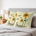 thumbnail image 6 of 26x26 Pillow Covers Set of 2, Sunflowers Square Throw Pillow Covers for Couch/Sofa/Living Room, Spring Summer Bees Floral Yellow Plaid Decorative Soft Pillowcases for Couch Throw Pillows, 6 of 9