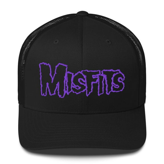 Misfits - Purple Drip Logo Trucker HD Embroidered Hat
