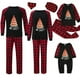 thumbnail image 4 of Pijamas familiares navideños a juego, conjuntos de pijamas de manga larga, árbol de Julio, negro, 4 of 4