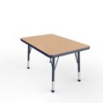 thumbnail image 1 of 24in x 36in Rectangle Premium Thermo-Fused Adjustable Activity Table Maple/Navy/Navy - Toddler Ball, 1 of 2