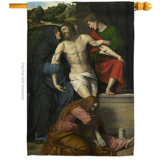 Ornament Collection H192322-BO Piet Religious Faith Double-Sided Garden Decorative House Flag, Multi Color