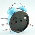 thumbnail image 5 of Clearance Items Vintage Metal Bell Alarm Clock – High Volume, Mute Function, Retro Red Design, Bedside Digital Clock for Heavy Sleepers, Students Wake Up, Loud Ring for Early Riser, 5 of 9