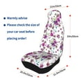thumbnail image 4 of Yiaed Violets Flowers Print Car Seat Covers,Universal Auto Seats Protector Fits for Car,SUV Sedan,Truck,Automotive Seat Covers & Accessories(Two packs), 4 of 7