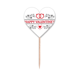 thumbnail image 1 of Rojo Negro feliz día de San Valentín Etiqueta del corazón de la bandera del palillo de dientes, 1 of 3