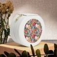 thumbnail image 6 of Yiaed Tropical Fruit Print Travel Jewelry Case Bridesmaid Gift Boxes Jewelry Travel Organizer Small Round Jewelry Box Mini Storage-White, 6 of 7