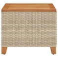 thumbnail image 5 of Mesa de Patio Casafoyer Beige de Poliratán y Madera de Acacia 45x45x37 cm, 5 of 5