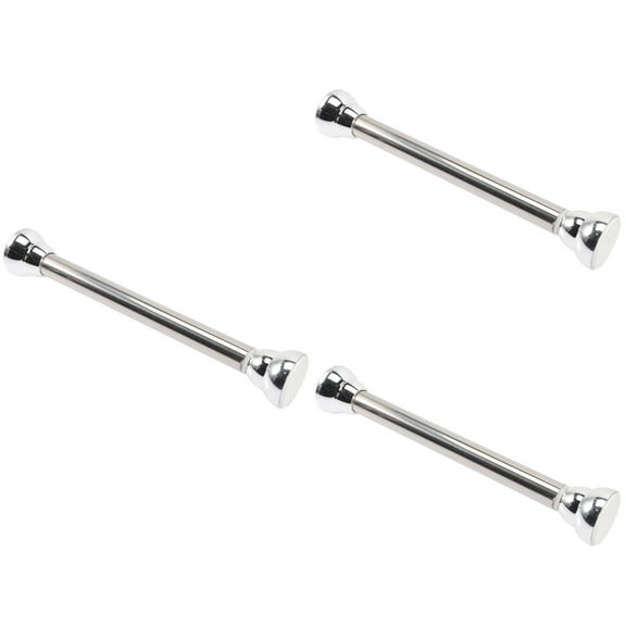 3pcs Adjustable Spring Tension Curtain Rod Set, Expandable Shower Curtain Rods for and Bathrooms