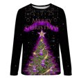thumbnail image 4 of BEFOKA Graphic Shirts Sweatshirt for Women Winter Warm Shirts Casual Print Loungewear Tops 2025 Fall Holiday Outfits Loose Fits, 4 of 4