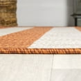 thumbnail image 6 of JONATHAN Y SANTA MONICA 2 x 8 Runner Rug, Negril Two-Tone Wide Stripe - Orange/Beige, SMB203A-28, 6 of 8