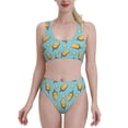 thumbnail image 2 of Picia Lemon Ice Cream Women's High Waisted Bikini Scoop Neck Swimsuit Two Pieces Bathing Suit-Large, 2 of 8