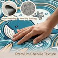 thumbnail image 6 of ODIKA 8'x10' Washable Area Rug Bathroom Playful Marine Creature Curling Nautical Ocean Funky for Dining Room, Large Office, Lounge, Non-Slip Chair-Friendly Mat, 6 of 7