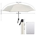 thumbnail image 2 of POBUDS Windproof Automatic Umbrella – Steel-Carbon Fiber Frame, UV-Blocking Black Coating Inside, Auto Open/Close - Floral White, 2 of 8