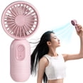 thumbnail image 2 of Dailihome Mini Portable Handheld Fan, 3 Speed USB Rechargeable Pocket Fan, Lightweight Small Personal Cooling Fan for Women Men Outdoor Travel Camping, Pink, 1pc, 2 of 9