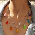 thumbnail image 5 of Collar con colgante de oso de resina de 7 colores para mujeres y niñas, talla única JAMW Sencillez, 5 of 5