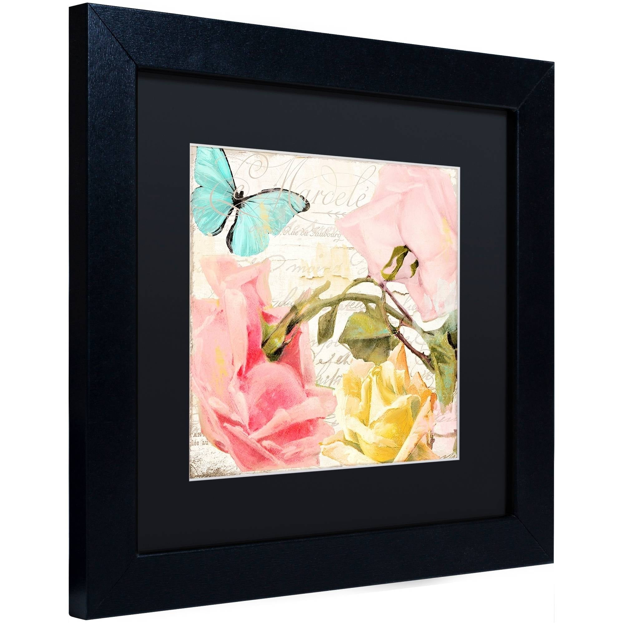 Trademark Fine Art "Florabella I" Canvas Art by Color Bakery Black Matte, Black Frame