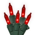 thumbnail image 1 of Ensemble de 50 Mini Lumières de Noël Rouges - Fil Vert, 1 of 1