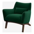 thumbnail image 1 of Fauteuil d'Appoint en Velours Vert Foncé Style Mobilier Mid-Century Modern, 1 of 7