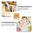 thumbnail image 3 of OULII 4Pcs Wooden Boxes Square Wood Crate Box Storage for Camping, 3 of 6