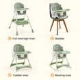 thumbnail image 3 of HARPPA 4-in-1 Convertible High Chair for Babies and Toddlers, Feeding Chair for Infant,Green, 3 of 15