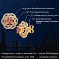 thumbnail image 2 of Gem Stone King 18K Yellow Gold Plated Silver Stud Earrings with Jackets Mystic Topaz and Moissanite (2.72 Cttw), 2 of 6
