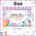 thumbnail image 4 of 10x8ft Whats The Scoop Gender Reveal Backdrop Boy or Girl Ice Cream Gender Reveal Party Decorations Background Summer Pink Blue Baby Shower Party Banner Supplies, 4 of 8