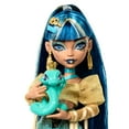 thumbnail image 4 of Monster High Cleo De Nile Fashion Doll in Golden Shirt with Pet Hissette and Accessories, 4 of 8