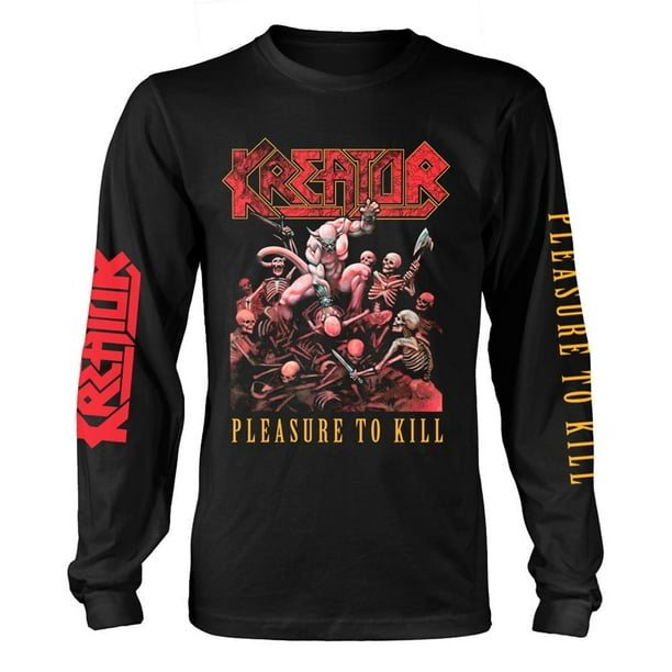 Kreator - Camiseta Pleasure To Kill de Manga Larga para Adultos Unisex (Negro)