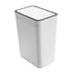 thumbnail image 2 of Cubos de basura domésticos sellados de gran capacidad, inodoros, con tapa a presión, de plástico, para cocina, sala de estar y baño, color blanco, 2 of 12