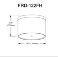 thumbnail image 2 of Frederica 2 Light Flush Mount - Matte Black - Black Shade, 2 of 2