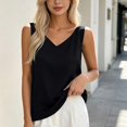 thumbnail image 6 of Miqool Women's Satin V-Neck Tank Top Sleeveless Dressy Blouse Loose Fit Summer Casual Work Top Flowy Camisole, 6 of 9