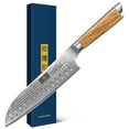 thumbnail image 1 of Cuchillo de Cocina Santoku HOSHANHO Damasco 18 cm Madera de Olivo, 1 of 7