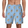 thumbnail image 3 of Uemuo Corgi Dog Pattern Mens Swim Trunks Quick Dry Board Shorts with Mesh Lining, Stretch Beach Shorts Quick Dry No-Chafing Board Shorts-X-Large, 3 of 9