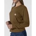 thumbnail image 2 of Remera de Manga Larga Holgada para Mujer Carhartt Marrón Talle L, 2 of 6