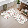 thumbnail image 2 of Pioneer Flower Floral Print Pattern Bath Mat Set Of 2,Non-Slip Rug for Bathroom,Kitchen,Bedroom,Entrance, 30x17 and 23.5x15.7 Inches, 2 of 5