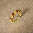 thumbnail image 3 of Joyería de Piedra para la Mujer Anillo de Joyería Anillo de circón rojo comprometido brillante Anillos de moda, 3 of 8