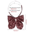 thumbnail image 2 of INSPIRE CHIC Women's Polka Dots Pre-tied Adjustable Straps Bow Ties for Uniform Casual Burgundy, 2 of 5