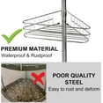 thumbnail image 4 of Twister.CK Corner Shower Caddy Tension Pole, 76"-110" Adjustable Bathroom Organizer Shelves, 4-Tier Rustproof Bathroom Shelves with Built-In Towel Bars, Silver, 4 of 6