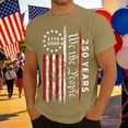 thumbnail image 2 of WAYUTE Men's 250th Anniversary USA Shirt National Flag Colors Patriotic Short Sleeve Crew Neck Tee Casual Holiday Independence Day T Shirts, 2 of 4